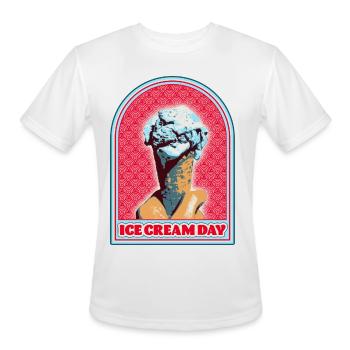 Ice Cream Day – Pop Art Cone - Men's Moisture Wicking Performance T-Shirt - white - Front - Jackson (183cm)