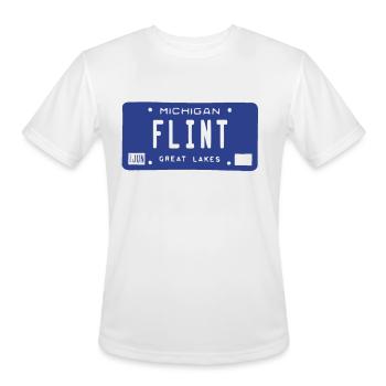 Flint License - Men's Moisture Wicking Performance T-Shirt - white - Front - Jackson (183cm)