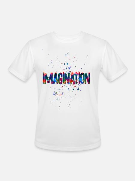imagination - Men's Moisture Wicking Performance T-Shirt - white