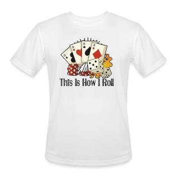 Poker Casino Poker Player Gambling Roulette Gift - Men's Moisture Wicking Performance T-Shirt - white - Front - Jackson (183cm)