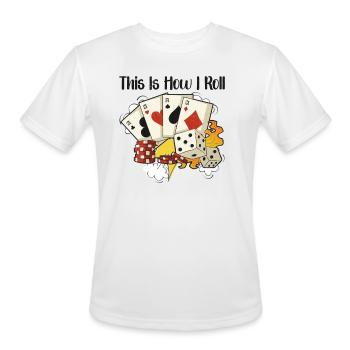 Poker Casino Poker Player Gambling Roulette Gift - Men's Moisture Wicking Performance T-Shirt - white - Front - Jackson (183cm)