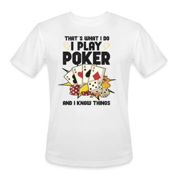 Poker Casino Poker Player Gambling Roulette Gift - Men's Moisture Wicking Performance T-Shirt - white - Front - Jackson (183cm)
