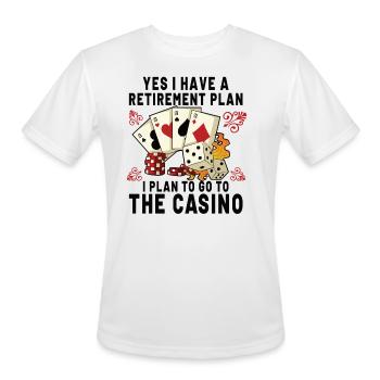 Poker Casino Poker Player Gambling Roulette Gift - Men's Moisture Wicking Performance T-Shirt - white - Front - Jackson (183cm)