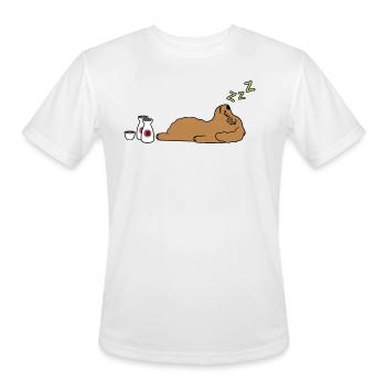 Goldendoodle Sake Drunk - Men's Moisture Wicking Performance T-Shirt - white - Front - Jackson (183cm)