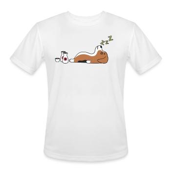 Beagle Sake Drunk - Men's Moisture Wicking Performance T-Shirt - white - Front - Jackson (183cm)