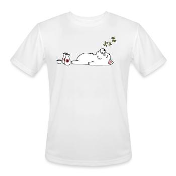 Westie Sake Drunk - Men's Moisture Wicking Performance T-Shirt - white - Front - Jackson (183cm)