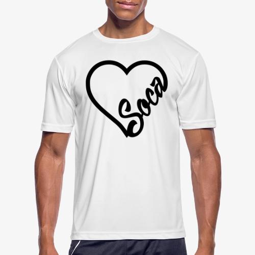 SocaHeart - BLACK - Men's Moisture Wicking Performance T-Shirt