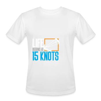 kitesurfer kitesurfing kiteboard surfing kite - Men's Moisture Wicking Performance T-Shirt - white - Front - Jackson (183cm)