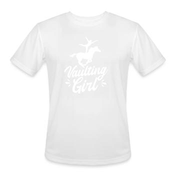 Equestrian Vaulting Girl - Men's Moisture Wicking Performance T-Shirt - white - Front - Jackson (183cm)