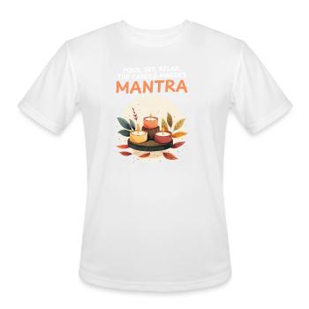 Candle Making Pour, Set, Relax: The Mantra - Men's Moisture Wicking Performance T-Shirt - white - Front - Jackson (183cm)