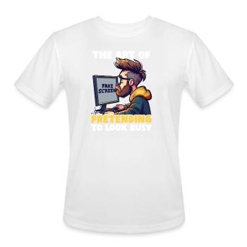 Supervisor The Art of Pretending to Look Busy - Men's Moisture Wicking Performance T-Shirt - white - Front - Jackson (183cm)