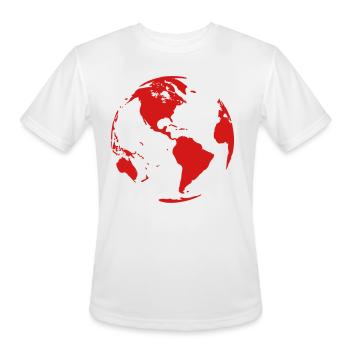 Globe - Men's Moisture Wicking Performance T-Shirt - white - Front - Jackson (183cm)