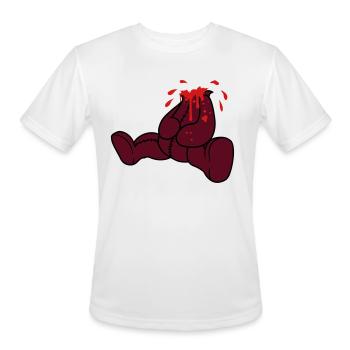 dripping splatter blood disgusting head torn behea - Men's Moisture Wicking Performance T-Shirt - white - Front - Jackson (183cm)