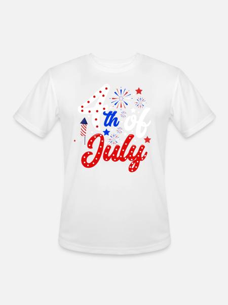 4th of july - Men's Moisture Wicking Performance T-Shirt - white