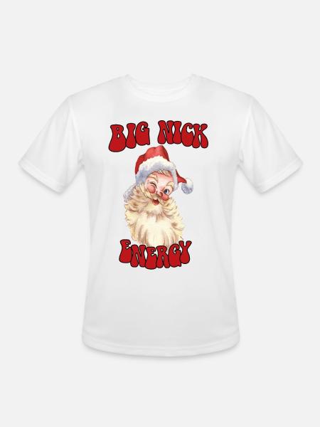 big nick energy - Men's Moisture Wicking Performance T-Shirt - white