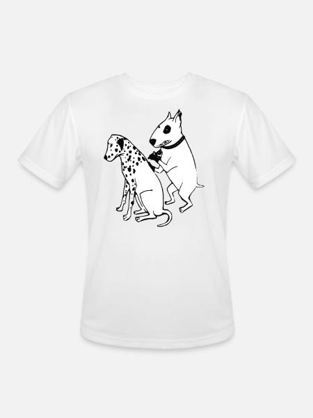 DALMATIAN DOG, TATTOO - Men's Moisture Wicking Performance T-Shirt - white