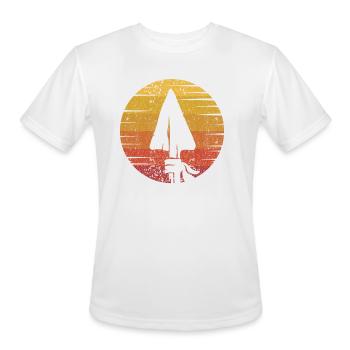 Retro Rocks Flint Artifact Hunter Arrowhead - Men's Moisture Wicking Performance T-Shirt - white - Front - Jackson (183cm)