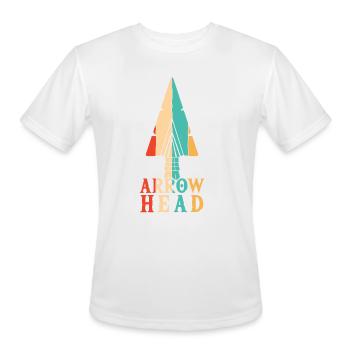 Retro Artifact Rocks Flint Hunter Arrowhead - Men's Moisture Wicking Performance T-Shirt - white - Front - Jackson (183cm)