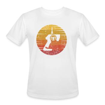 Retro RC Car Mini Car Drag Racing Slot Racer Slot - Men's Moisture Wicking Performance T-Shirt - white - Front - Jackson (183cm)