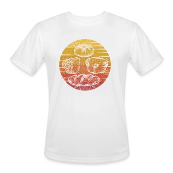 Retro Bread Dough Bread Maker Bread Queen Lover - Men's Moisture Wicking Performance T-Shirt - white - Front - Jackson (183cm)