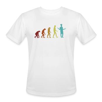 Bread Baking Evolution Bread Dough Bread Maker - Men's Moisture Wicking Performance T-Shirt - white - Front - Jackson (183cm)