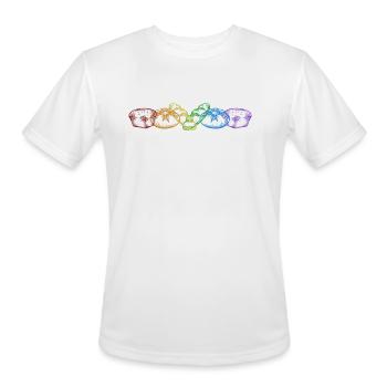 Bread Baking LGBT Rainbow Bread Dough Lover Bread - Men's Moisture Wicking Performance T-Shirt - white - Front - Jackson (183cm)