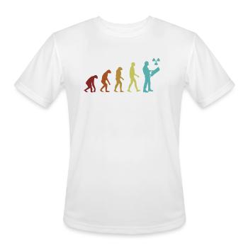 Nuclear Engineer Evolution Uranium Energy Nuclear - Men's Moisture Wicking Performance T-Shirt - white - Front - Jackson (183cm)