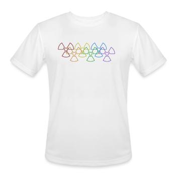 Nuclear Engineer LGBT Rainbow Uranium Nuclear - Men's Moisture Wicking Performance T-Shirt - white - Front - Jackson (183cm)