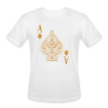 Spades Poker Ace Casino - Men's Moisture Wicking Performance T-Shirt - white - Front - Jackson (183cm)
