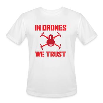 Drone - Men's Moisture Wicking Performance T-Shirt - white - Front - Jackson (183cm)