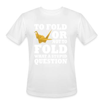 Origami Gift - Men's Moisture Wicking Performance T-Shirt - white - Front - Jackson (183cm)
