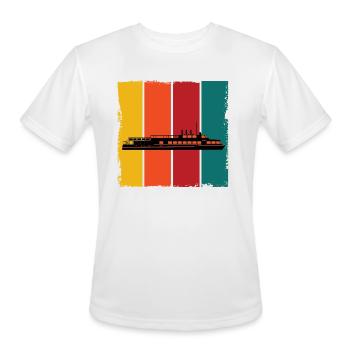 Retro Ferry Ship Seafarer - Men's Moisture Wicking Performance T-Shirt - white - Front - Jackson (183cm)