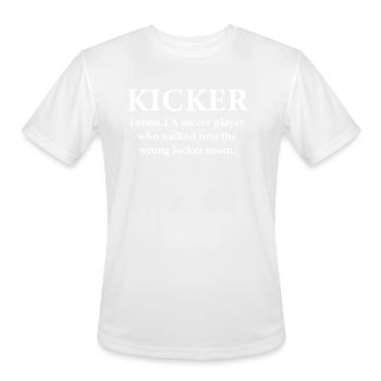 Football Kicking Kicker Definition Football Kicker - Men's Moisture Wicking Performance T-Shirt - white - Front - Jackson (183cm)