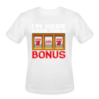 Slot Machine Gambling Funny Casino Fan - Men's Moisture Wicking Performance T-Shirt - white - Front - Jackson (183cm)