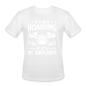 RC Aircraft Owner Men Model RC Airplane Pilot - Men's Moisture Wicking Performance T-Shirt - white - Front - Jackson (183cm)