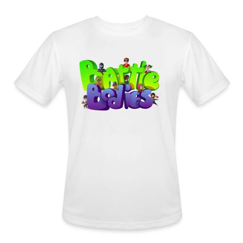 Battle Bodies with Characters - Green & Purple - Men's Moisture Wicking Performance T-Shirt