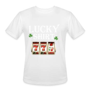 Funny Casino Slot Machine Jackpot Lucky - Men's Moisture Wicking Performance T-Shirt - white - Front - Jackson (183cm)