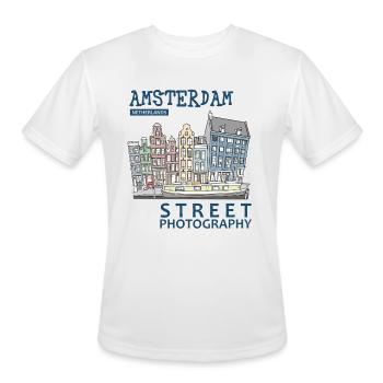 Amsterdam Street Photography - Men's Moisture Wicking Performance T-Shirt - white - Front - Jackson (183cm)