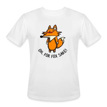 For Fox Sake - Men's Moisture Wicking Performance T-Shirt - white - Front - Jackson (183cm)