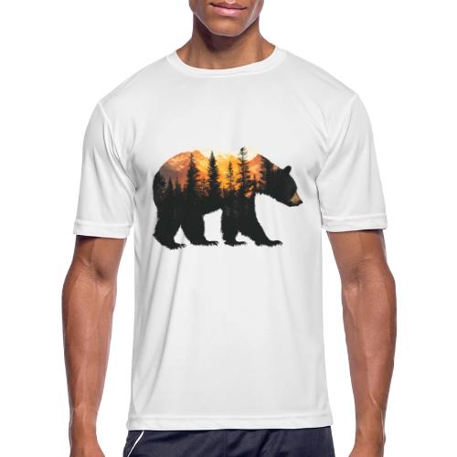 Bear: Sunset Guardian - Men's Moisture Wicking Performance T-Shirt
