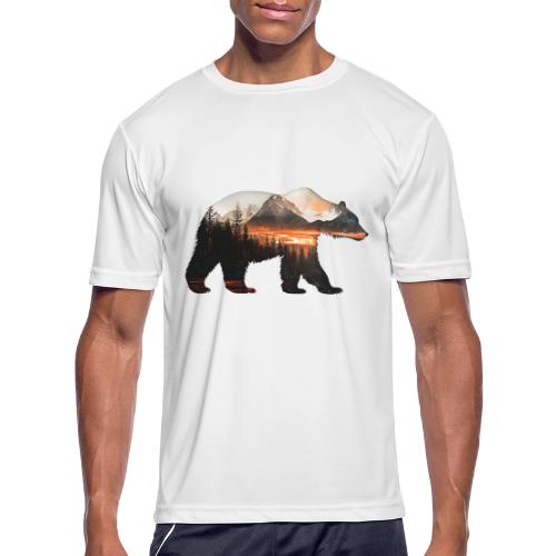 Canada Bear: fiery tones - Men's Moisture Wicking Performance T-Shirt