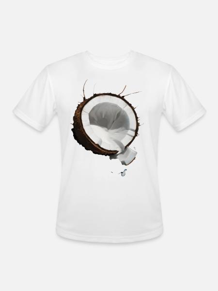 Coconut Realistic - Men's Moisture Wicking Performance T-Shirt - white