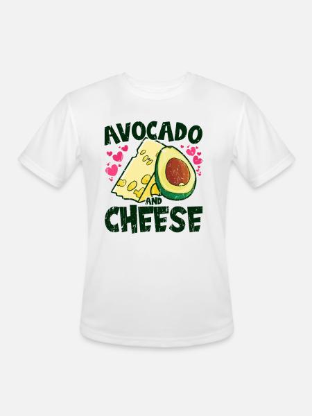 Avocado and cheese - Avocado - Men's Moisture Wicking Performance T-Shirt - white