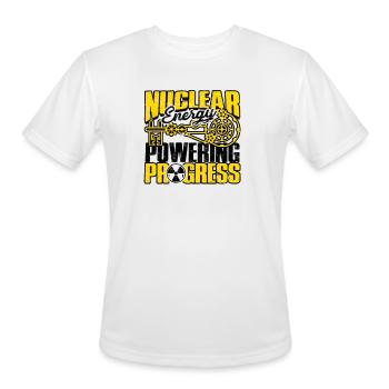 Nuclear Energy: Powering Progress - Nuclear - Men's Moisture Wicking Performance T-Shirt - white - Front - Jackson (183cm)