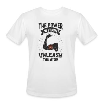 The Power Within: Unleash the Atom - Nuclear - Men's Moisture Wicking Performance T-Shirt - white - Front - Jackson (183cm)