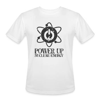 Power Up: Nuclear Energy - Nuclear - Men's Moisture Wicking Performance T-Shirt - white - Front - Jackson (183cm)