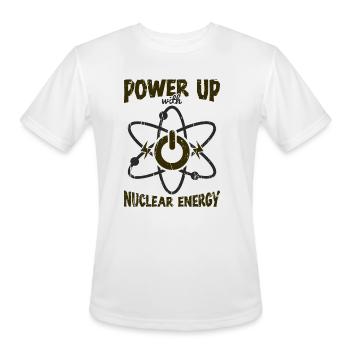 Power Up with Nuclear Energy - Nuclear - Men's Moisture Wicking Performance T-Shirt - white - Front - Jackson (183cm)
