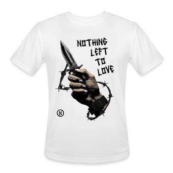 Barbed Wire Knife Hand Dark Gothic Streetwear - Men's Moisture Wicking Performance T-Shirt - white - Front - Jackson (183cm)