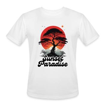 sunset paradise - Men's Moisture Wicking Performance T-Shirt - white - Front - Jackson (183cm)