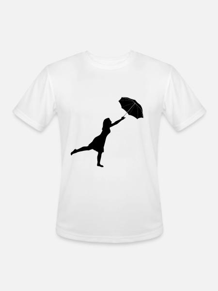 UMBRELLA - Men's Moisture Wicking Performance T-Shirt - white
